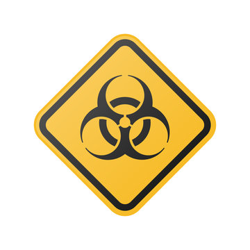 glossy biohazard sign