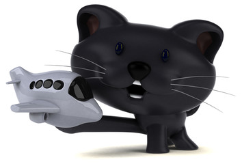 Fun cat - 3D Illustration