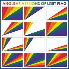 Obraz premium Angular versions of LGBT flag