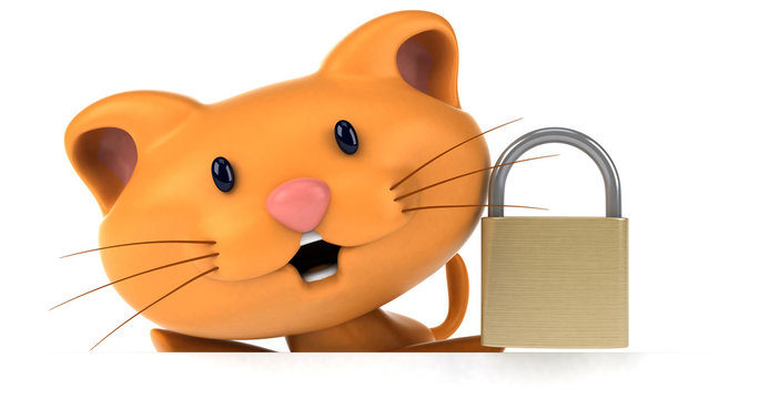 Fun cat - 3D Illustration