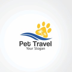pet travel logo vector, icon, element, and template for company