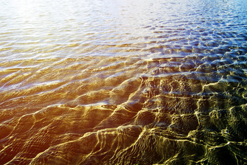 sea wave with light reflect