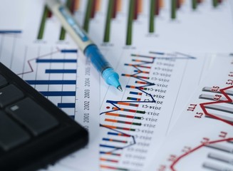 Financial accounting stock market graphs analysis