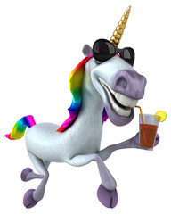 Fun unicorn - 3D Illustration