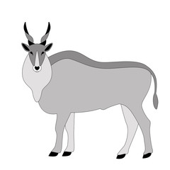 antelope, vector illustration,  lining draw,