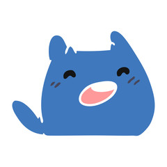 cartoon of kawaii alien pet