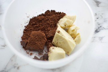 cocoa butter, dark chocolate, cocoa powder