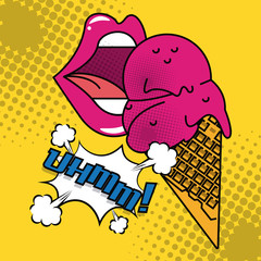 Pop art cartoons