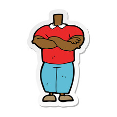 sticker of a cartoon body