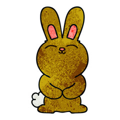 quirky hand drawn cartoon rabbit