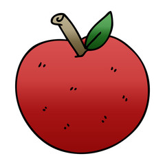 quirky gradient shaded cartoon apple