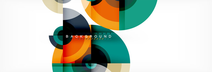 Circle abstract background with triangular shapes for modern design, cover, template, brochure, flyer.