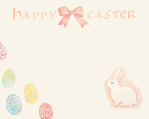 イースターの水彩フレーム