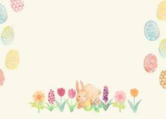 イースターの水彩フレーム