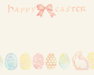 イースターの水彩フレーム