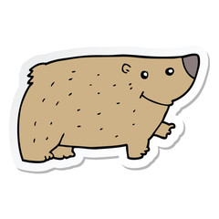 sticker of a cartoon bear