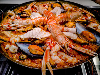 Pot of paella