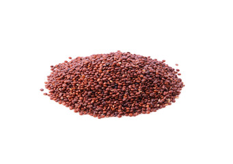 quinoa seeds on white background