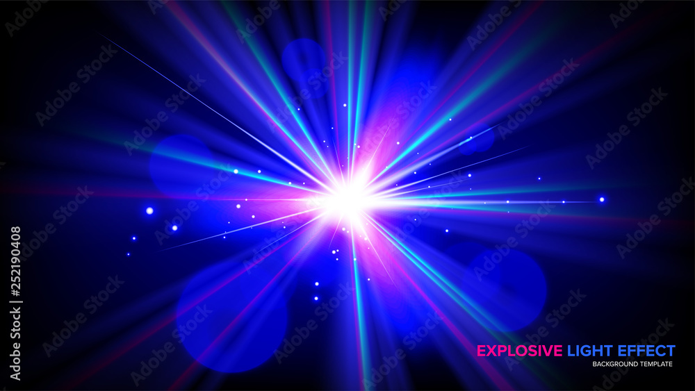Poster abstract burst effect in vector