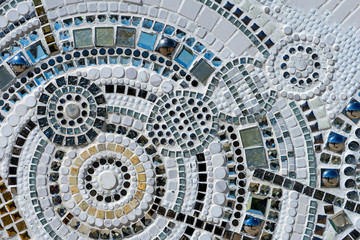 Decorative the mosaic on the wall background.