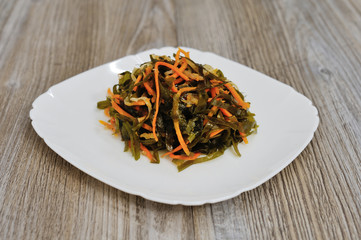Salad of pickled sea kale and carrots