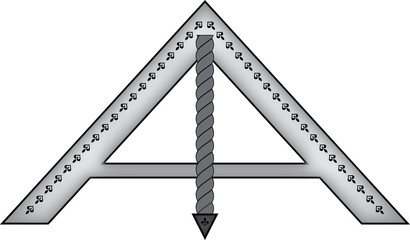Masonic symbol of Senior Warden for Blue Lodge Freemasonry