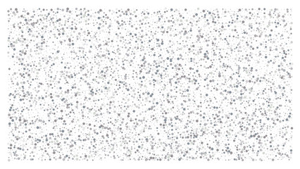 Silver polka dot small confetti on white background