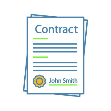 Contract auditing color icon