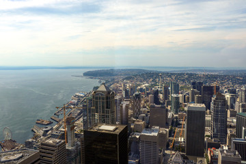 Obraz premium Seattle, USA, August 31, 2018: Skyline view of Seattle, USA.