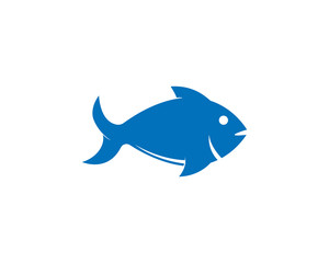 Obraz premium Fish logo template. Creative vector symbol of fishing club or online 