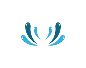 Fototapeta na wymiar Water splash logo vector icon illustration design 