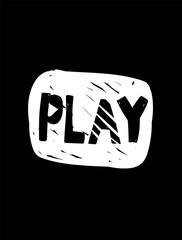 Nursery printable art Children poster with letters Be happy Scandinavian style Black and white wall art. Monochrome print for kids. Be Happy.