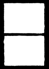 Abstract Dual Decorative Black & White Photo Frame. Type Text Inside, Use as Overlay or for Layer / Clipping Mask