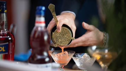 bartender making cocktail 