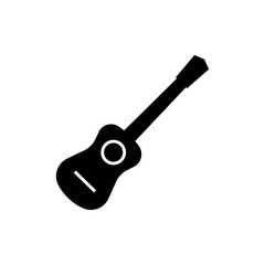 Guitar monochrome icon in trendy isolated on white background. vector illustration, EPS 10. vector