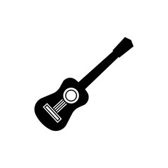 Guitar monochrome icon in trendy isolated on white background. vector illustration, EPS 10. vector