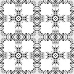 Black and White Seamless Ethnic Pattern. Tribal - 252197038