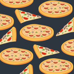 Pizza background pattern
