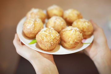  muffins on a plate