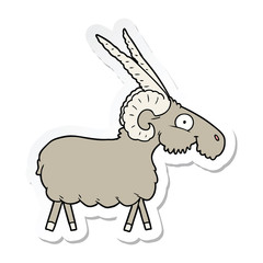 sticker of a cartoon goat