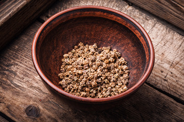 Chard seeds in bowl