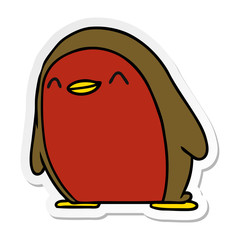 sticker cartoon cute kawaii red robin