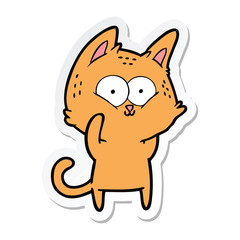 Fototapeta premium sticker of a cartoon cat