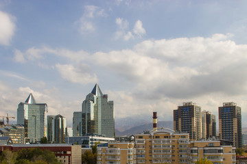 Fototapeta na wymiar The City of Almaty, Bird's Eye View