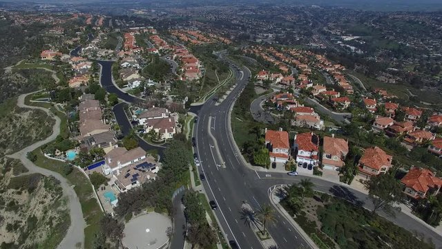 Aerial of Residential Neighborhood New Homes Development 4K 01.MOV