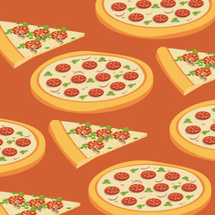 Pizza background pattern