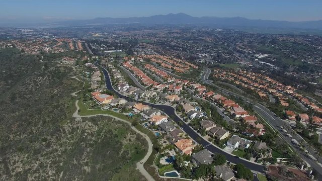 Aerial of Residential Neighborhood New Homes Development.MOV