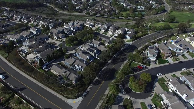 Aerial of Residential Neighborhood New Homes Real Estate Development 4K.MOV