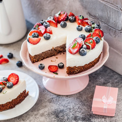 No Bake Berry Cheesecake