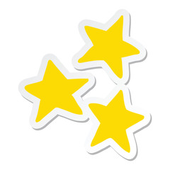 sticker of a cartoon stars